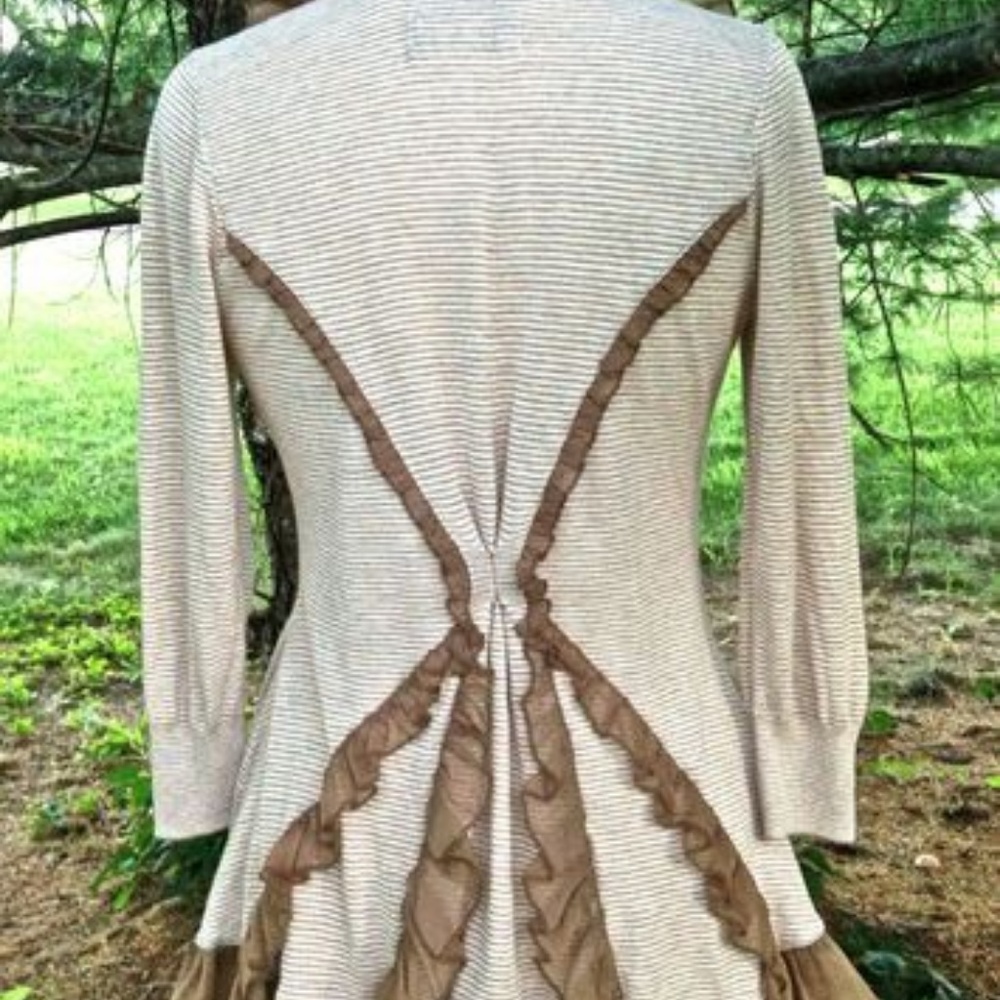 Anthropologie Cardigan Ruffle Detail - Picture 7 of 7